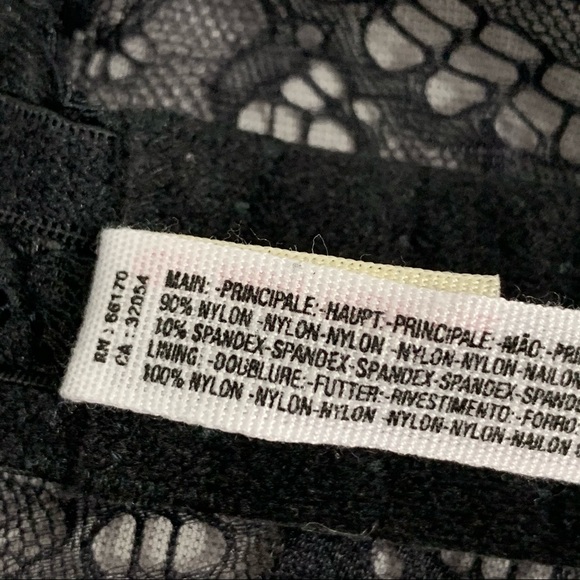 NWT Free People Black Bra Lace Plunge Size 32B - Picture 7 of 11